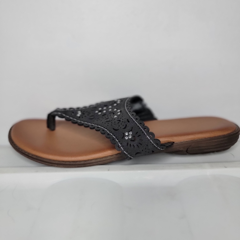 Leather Backless Sandals
